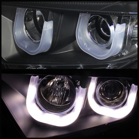 Ксеноновые фары Spyder Auto для Toyota Highlander (Black)  3D DRL